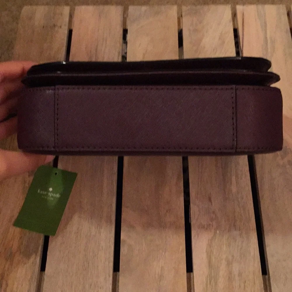 kate spade Plum Crossbody Bag with Dark Brown Strap